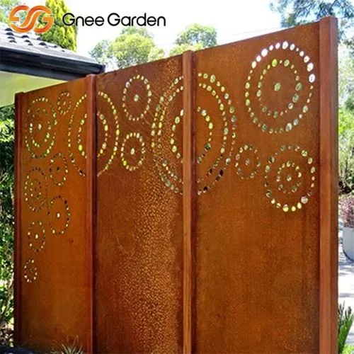 دائرة النمط الشاشات الزخرفية Corten