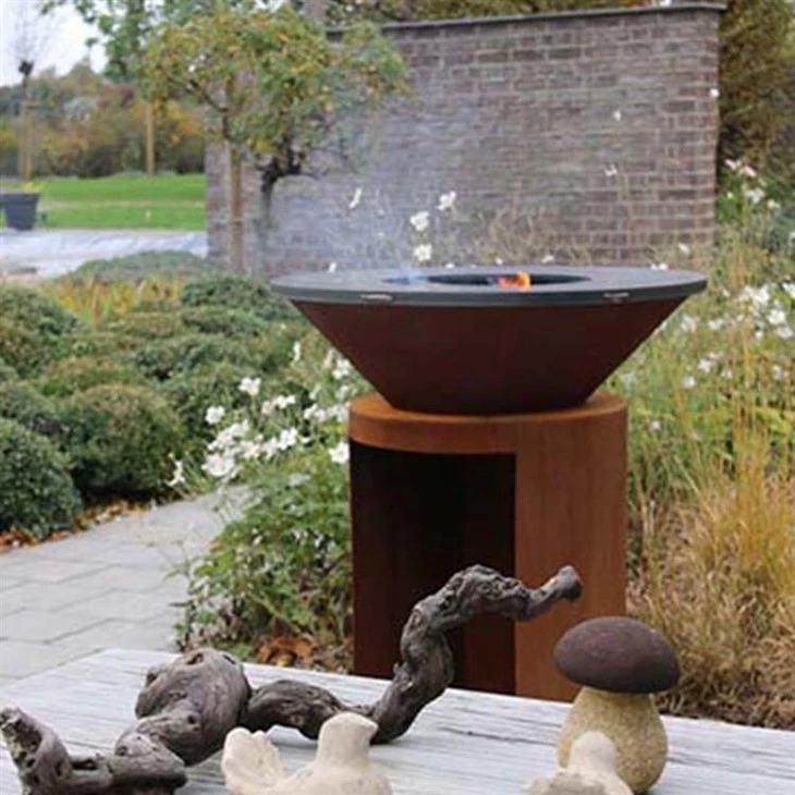 corten CHARCOAL SMOKER BBQ GRILL