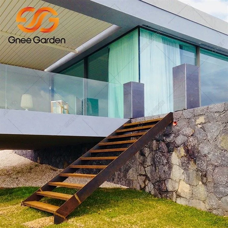 Rusty Weathering Steel Garden Stairs