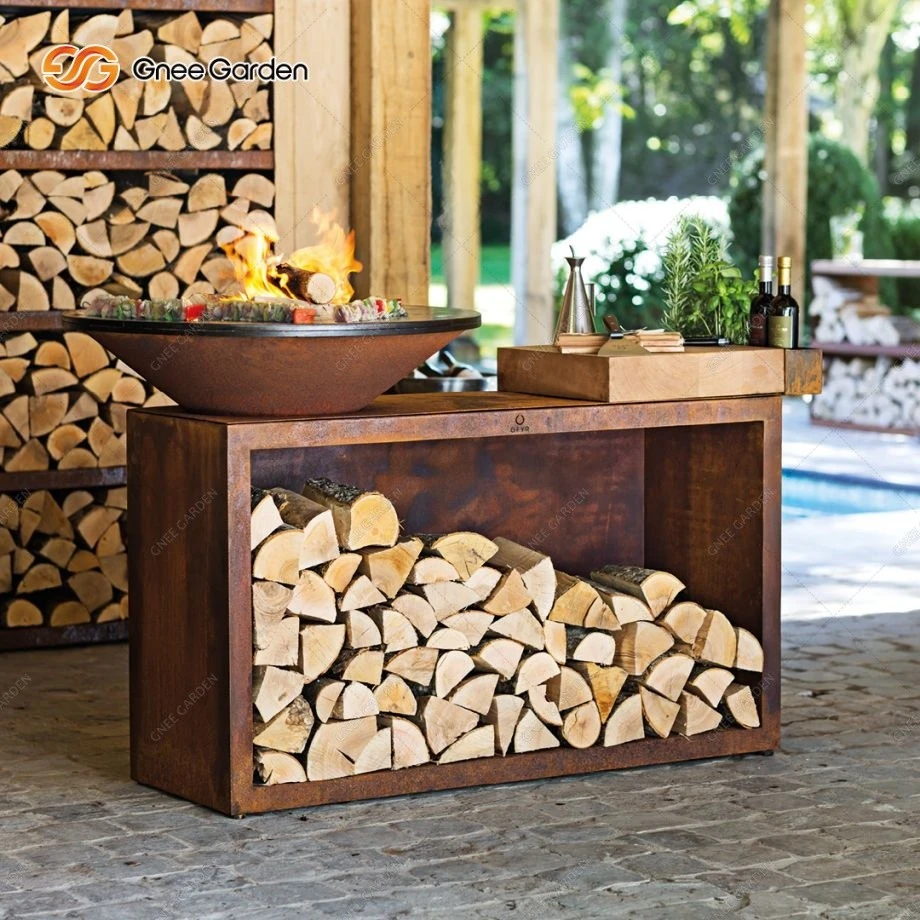 Corten Steel Outdoor cooking BBQ (2)