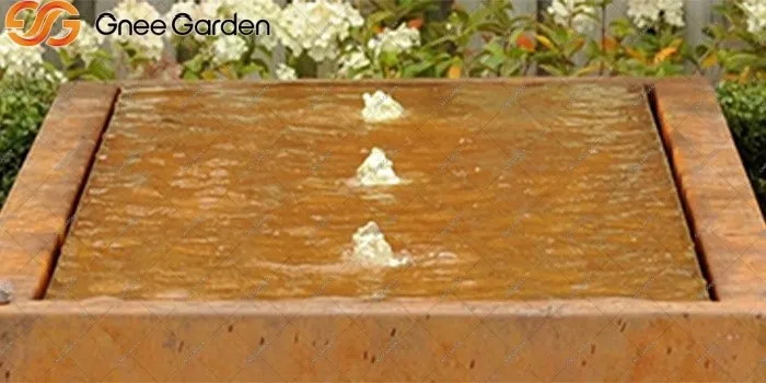 Corten Steel Artificial Water Fountain Corten Steel Artificial Water Fountain