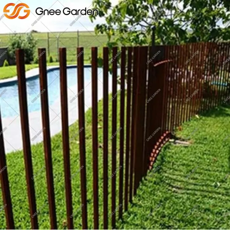 صدأ السياج الصلب الصدأ للمناظر الطبيعية المعاصرة