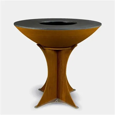 شواية خشبية للشواء للاستخدام الخارجي من كورتن ستيل