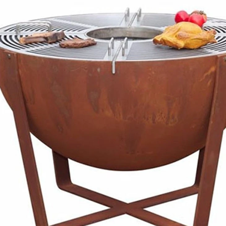 round corten grill